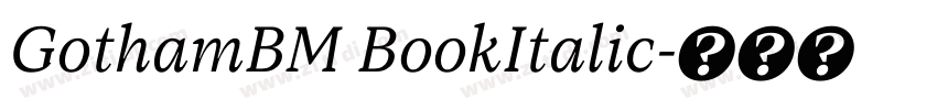 GothamBM BookItalic字体转换 GothamBM BookItalic字体转换